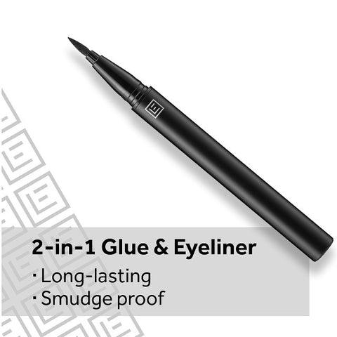 Eylure Line & Lash Adhesive Eyeliner 2-in-1 Black