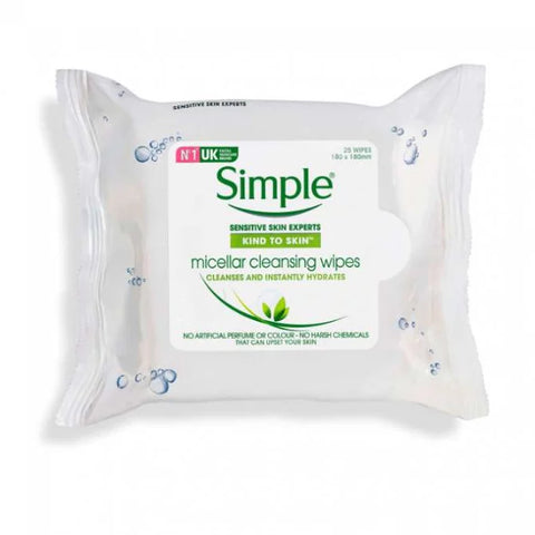 Simple Micellar Cleansing Wipes 25pk
