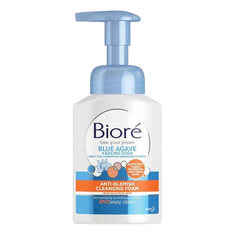 Biore Blue Agave + Baking Soda Anti-Blemish Cleansing Foam 200ml