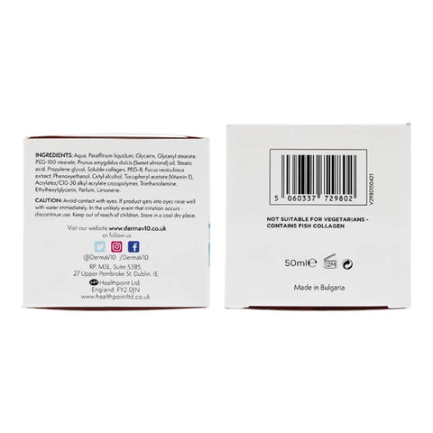 Derma V10 Anti-Ageing Day & Night Collagen Cream 50ml