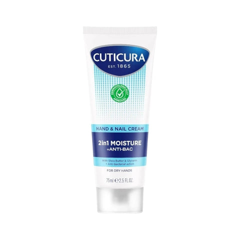Cuticura 2 in 1 Moisture & Anti-bac Hand & Nail Cream 75ml