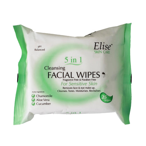 Elise Sensitive Skin Facial Wipes 25pk