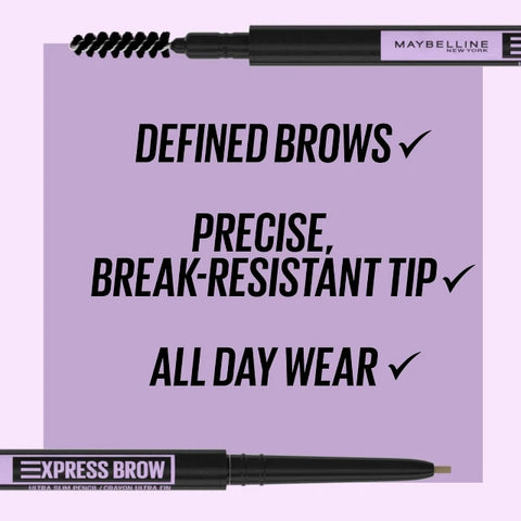 Maybelline Express Brow Ultra Slim Eyebrow Pencil Soft Brown