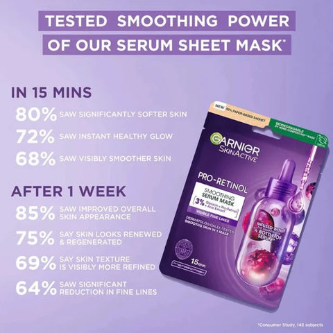 Garnier Skin Active Pro-Retinol Smoothing Serum Mask