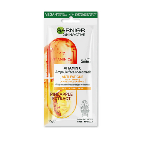 Garnier Skin Active Vitamin C Face Mask Pineapple Extract 15g