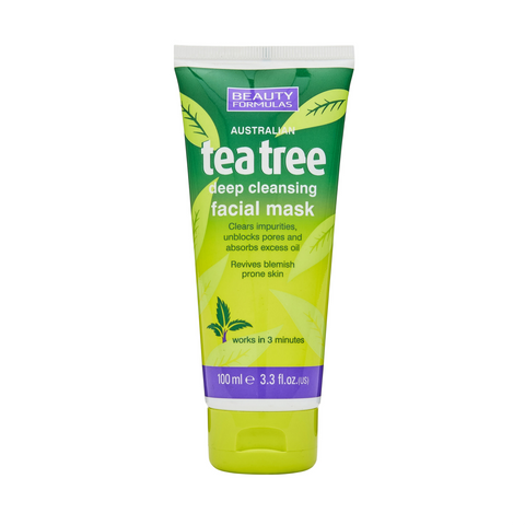 Beauty Formulas Tea Tree Deep Cleansing Facial Mask 100ml