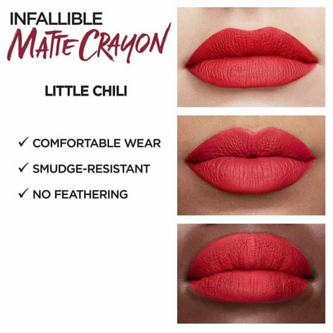 L'Oreal Matte Lip Crayon 505 Little Chili