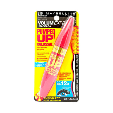 Maybelline Colossal Pumped Up Mascara Waterproof 216 Classic Black
