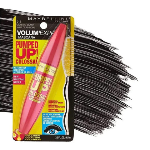 Maybelline Colossal Pumped Up Mascara Waterproof 216 Classic Black