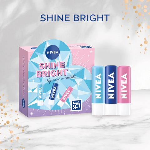 Nivea Shine Bright Lip Care Gift Set 3pc