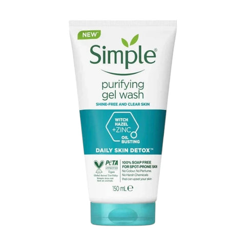 Simple Purifying Gel Wash Daily Skin Detox Witch Hazel + Zinc 150ml
