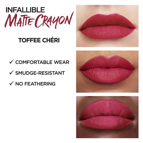 L'Oreal Matte Lip Crayon 504 Toffee Cheri