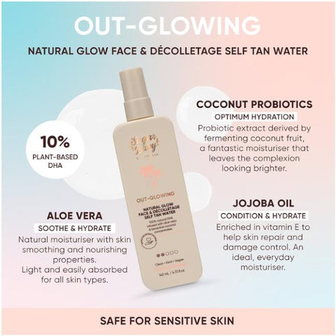 SugarBaby Out-Glowing Natural Glow Face & Decolletage Self Tan Water 140ml