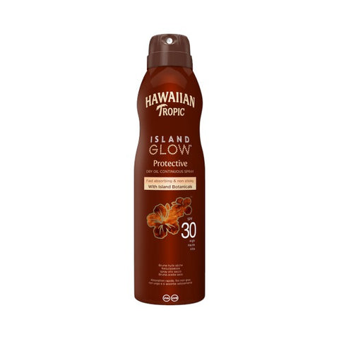 Hawaiian Tropic Island Glow Dry Oil Spray SPF30 177ml