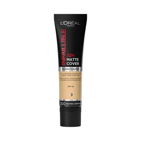 L'Oreal Infallible 32H Matte Cover Foundation SPF25 200 Golden Sand