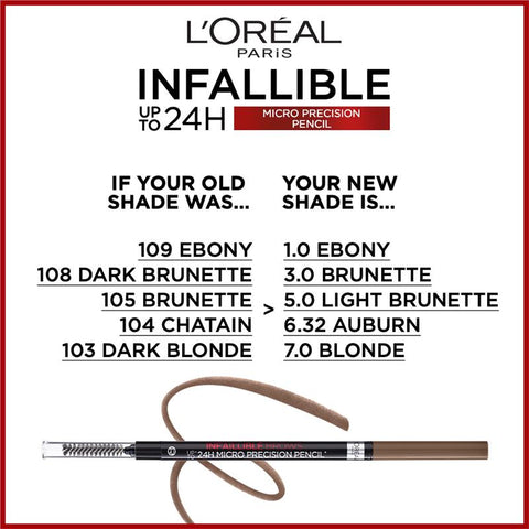 L'Oreal Infallible Brows 24H Micro Precision Pencil 5.0 Light Brunette