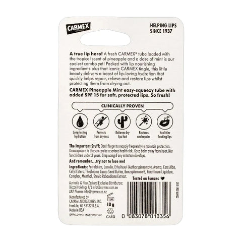 Carmex Lip Balm Tube Pineapple Mint 10g
