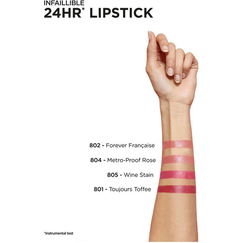 L'Oreal Infallible 2 Step Lip Color 804 Metro-Proof Rose