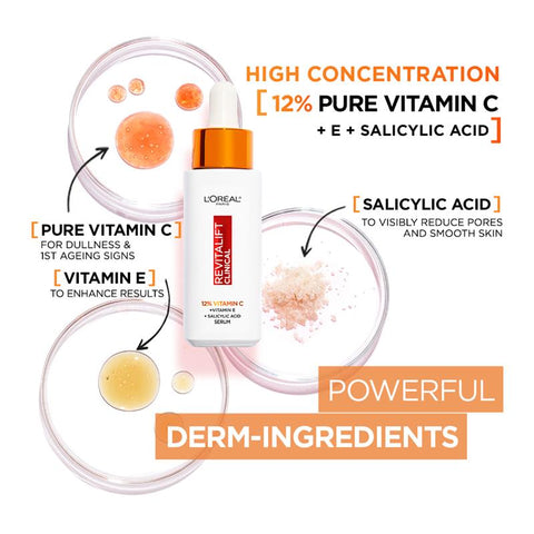 L'Oreal Paris Revitalift Clinical 12% Vitamin C Serum 30ml
