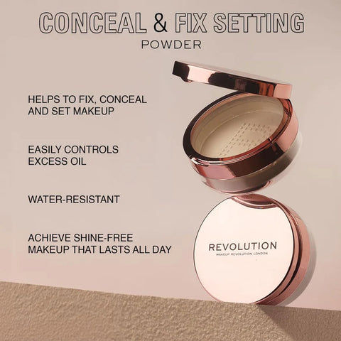 Revolution Conceal & Fix Loose Setting Powder Medium Yellow