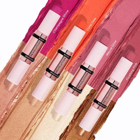 Revolution Blush & Highlight Stick Coral Dew