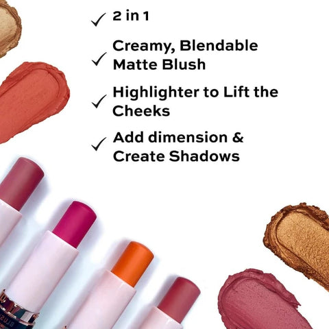 Revolution Blush & Highlight Stick Coral Dew