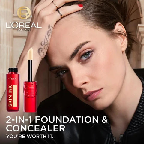 L'Oreal Infallible Skin Ink 2-in-1 Foundation Concealer 140 Medium Warm