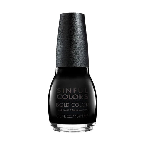 Sinful Colors Bold Color Nail Enamel Black On Black 15ml