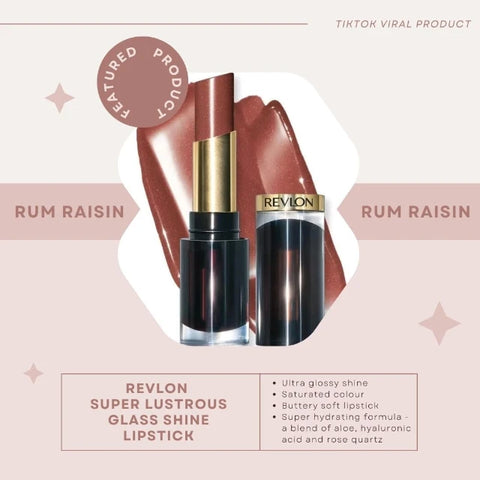 Revlon Super Lustrous Glass Shine Lipstick 008 Rum Raisin