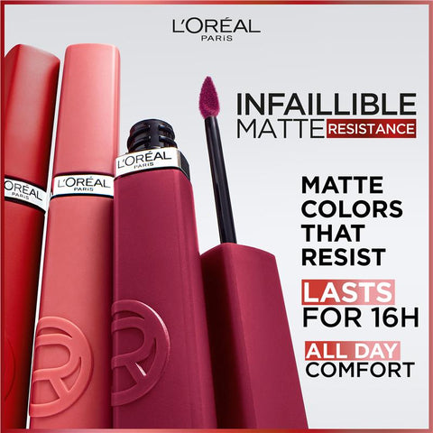 L'Oreal Infallible Le Matte Resistance Liquid Lipstick 100 Fairytale Ending