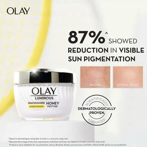 Olay Luminous Niacinamide Honey Peptide Moisturiser 50g