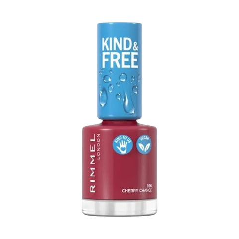 Rimmel Kind & Free Nail Enamel - 166 Cherry Chance 8ml
