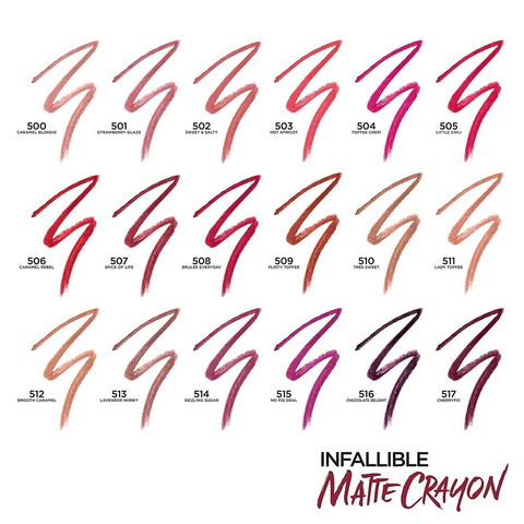 L'Oreal Matte Lip Crayon 501 Strawberry Glaze