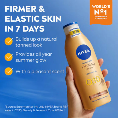 Nivea Q10 Firming + Bronze Gradual Tan Lotion Fair To Medium 250ml