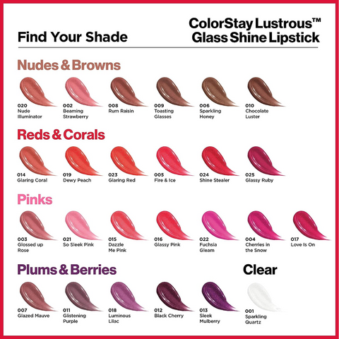 Revlon Super Lustrous Glass Shine Lipstick 023 Glaring Red