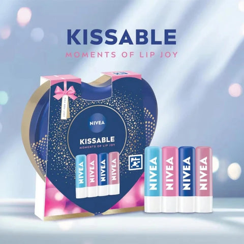 Nivea Kissable Moments Of Lip Joy Set 4pc