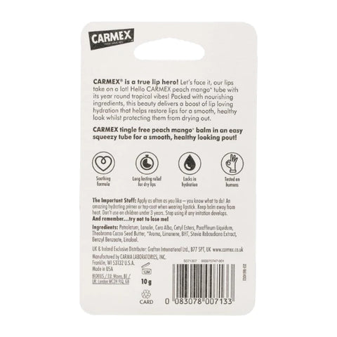 Carmex Lip Balm Tube Peach & Mango 10g