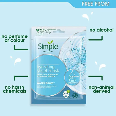 Simple Water Boost Hydrating Sheet Mask 21ml
