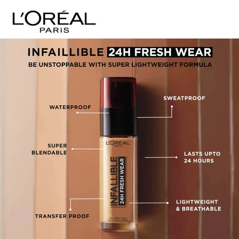 L’Oreal Paris Infallible 24H Fresh Wear Foundation 120 Vanilla