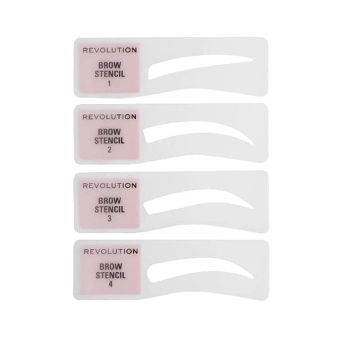 Revolution Brow Powder Stamp & Stencil Kit Medium Brown