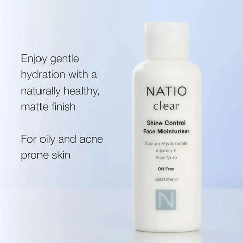 Natio Face Moisturiser Clear Shine Control Oil Free 125ml
