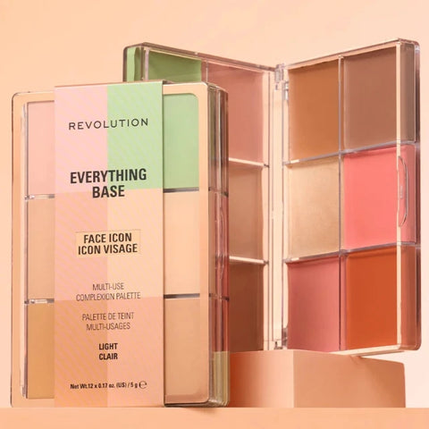 Revolution Everything Base Face Icon Complexion Palette Light