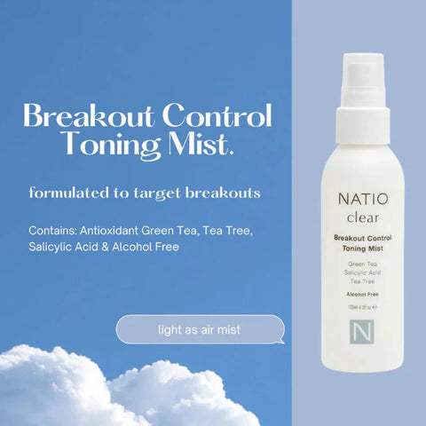 Natio Clear Breakout Control Alcohol Free Toning Mist 125ml