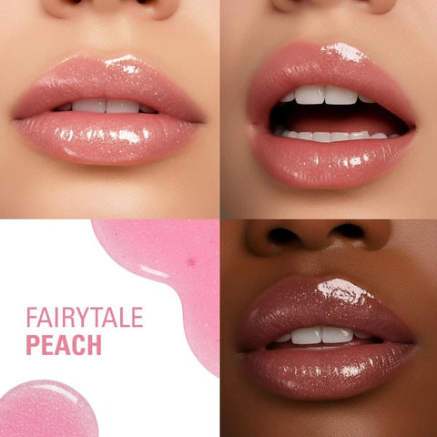 Revolution Glass Kiss Roller Ball Lip Oil Fairytale Peach Shimmer