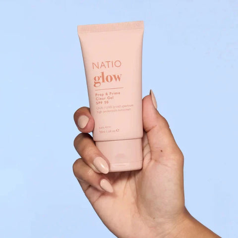 Natio Glow Prep & Prime SPF50 Clear Gel 50ml