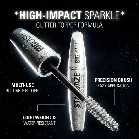 Revolution Big Lash Stardaze Glitter Mascara Topper Holographic Dream