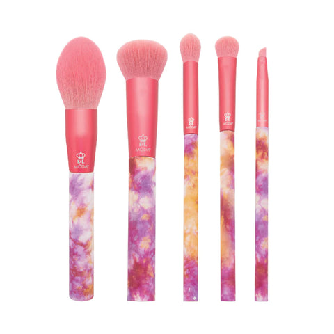 MODA Calming Coral Tie Dye Brush Set 5pc