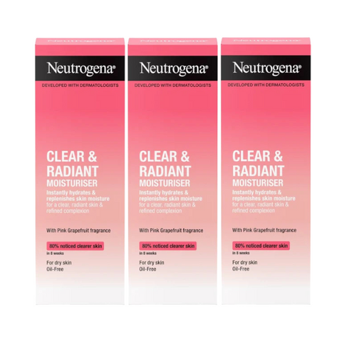 Neutrogena Clear & Radiant Moisturiser 50ml 3pk