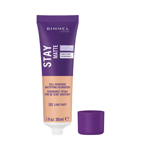 Rimmel Stay Matte Full Coverage Foundation 102 Light Buff
