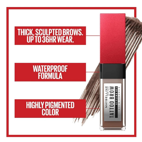 Maybelline Tattoo Studio 3 Day Brow Styling Gel 262 Black Brown
